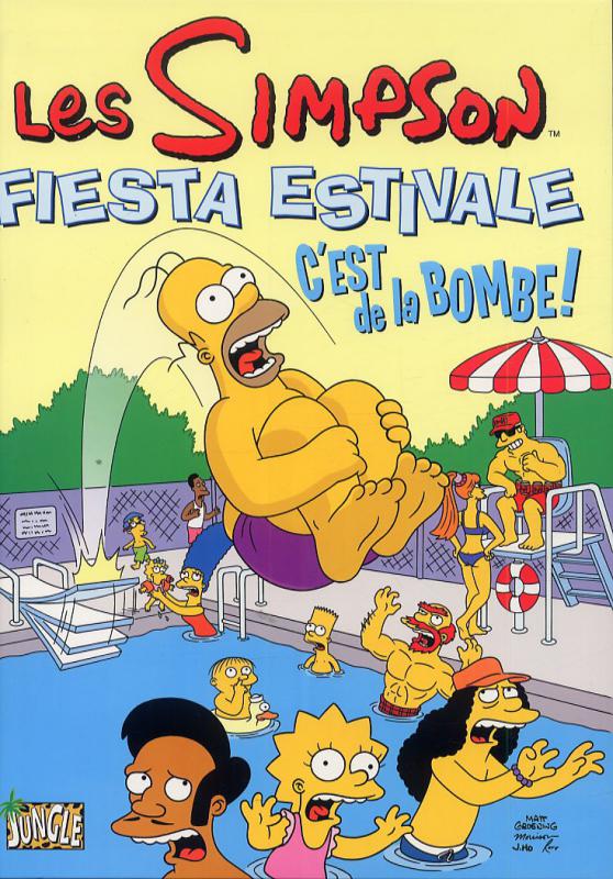 Les  Simpson - Fiesta estivale T1 : C'est de la bombe (0), comics chez Casterman de Trainor, Dorkin, Yambar, Digerolamo, Groening, Ortiz, Asprec, Nilges, Ho, Delaney, Ungar, Hamill, Stanley, Villanueva