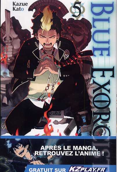  Blue exorcist T5, manga chez Kazé manga de Kato