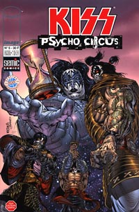 Kiss : Psycho circus T5, comics chez Semic de Holguin, Medina, Kemp, Troy, Haberlin, Depuy