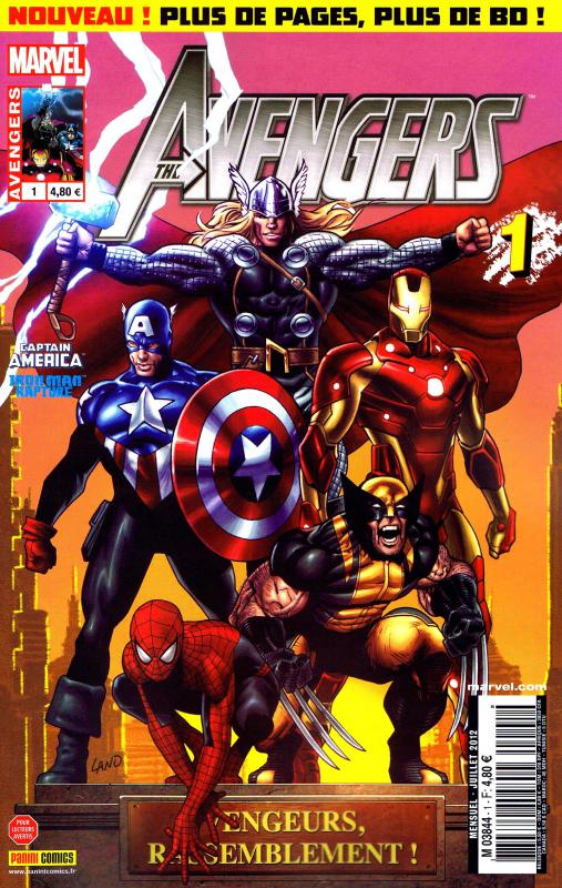 The Avengers (revue) – V 3, T1 : H.A.M.M.E.R., rassemblement (0), comics chez Panini Comics de Brubaker, Bendis, Irvine, Medina, Guedes, Davis, Acuña, Martin, Chung, Keith, Land