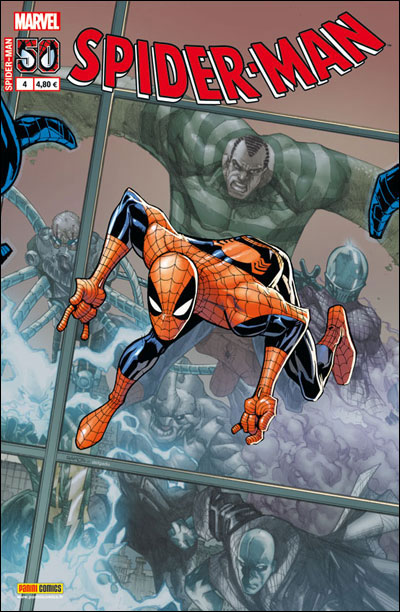  Spider-Man (revue) – V 3, T4 : Crimes en haut lieu (0), comics chez Panini Comics de Yost, Wells, Slott, Stegman, Yu, Camuncoli, Olazaba, Ramos, Janson, Delgado, Gracia, d' Armata