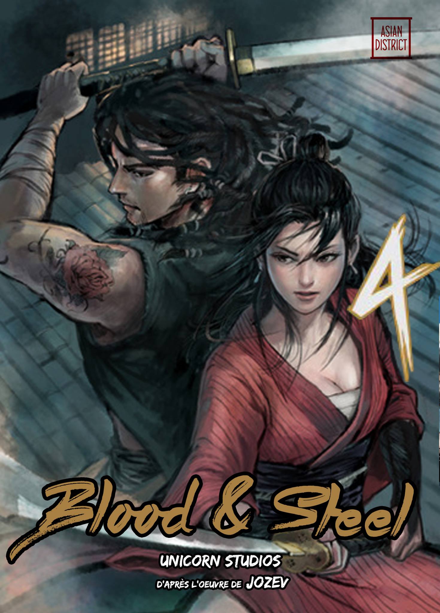  Blood & steel  T4, manga chez Kotoji de Jozev, Ip, Unicorn studios