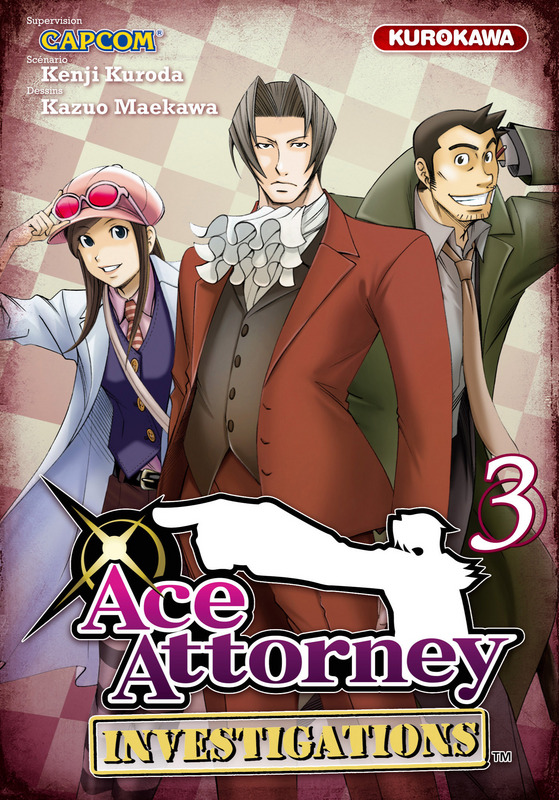  Ace attorney Investigations T3, manga chez Kurokawa de Capcom , Kuroda, Maekawa