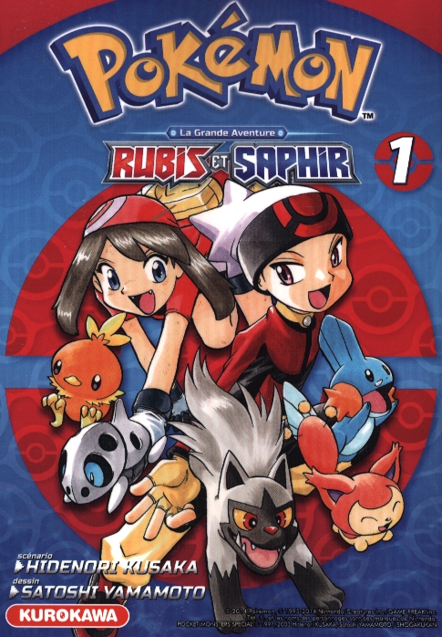  Pokémon la grande aventure  – Rubis et Saphir, T1, manga chez Kurokawa de Kusaka, Yamamoto