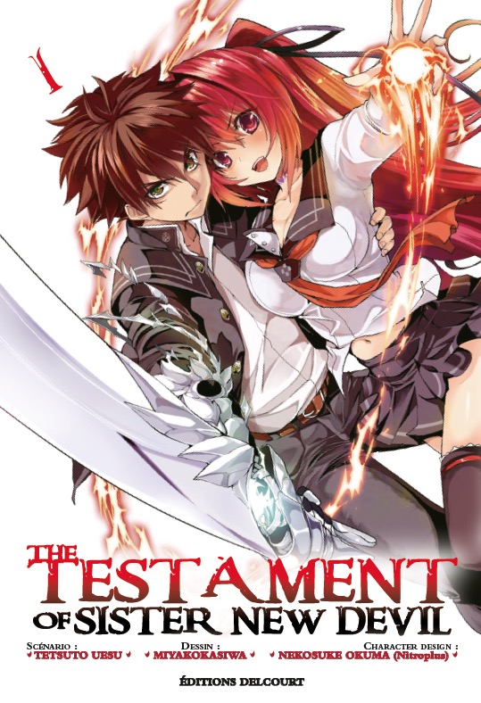  The testament of sister new devil  T1, manga chez Delcourt de Tetsuto, Nitroplus, Kasiwa