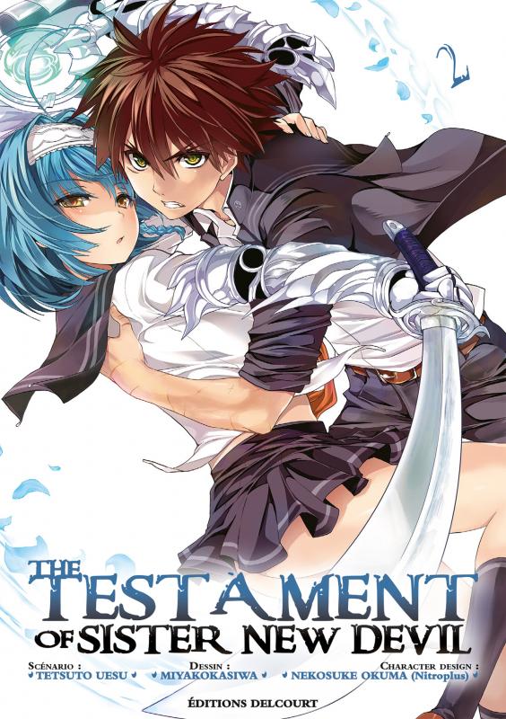  The testament of sister new devil  T2, manga chez Delcourt de Tetsuto, Kasiwa, Nitroplus