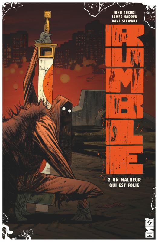  Rumble T2 : Un malheur qui est folie (0), comics chez Glénat de Arcudi, Harren, Stewart