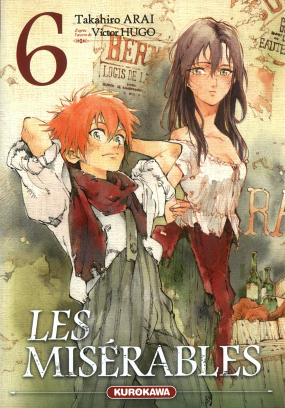Les Misérables T6, manga chez Kurokawa de Hugo, Arai
