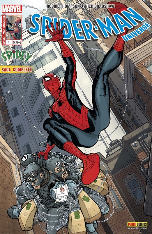  Spider-Man Universe T4 : Spidey - Le débutant (0), comics chez Panini Comics de Thompson, Araujo, Bradshaw, Rosenberg, Campbell, Tartaglia