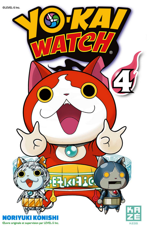  Yo-kai watch  T4, manga chez Kazé manga de Konishi, Level-5