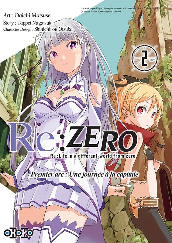  Re:Zero – 1e arc : une journée à la capitale, T2, manga chez Ototo de Matsuse, Nagatsuki