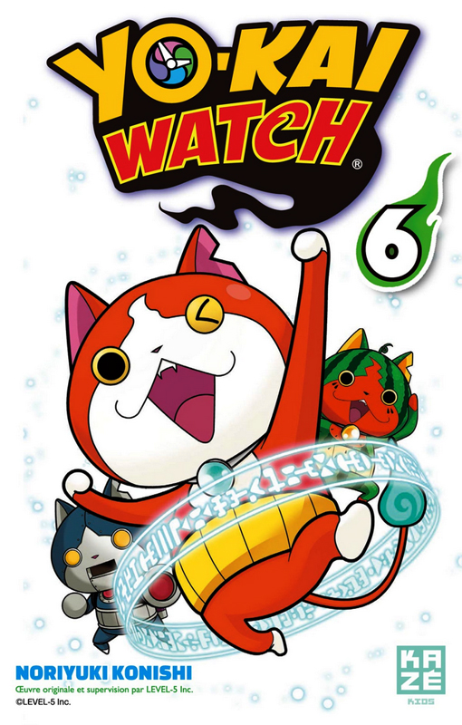  Yo-kai watch  T6, manga chez Kazé manga de Konishi, Level-5
