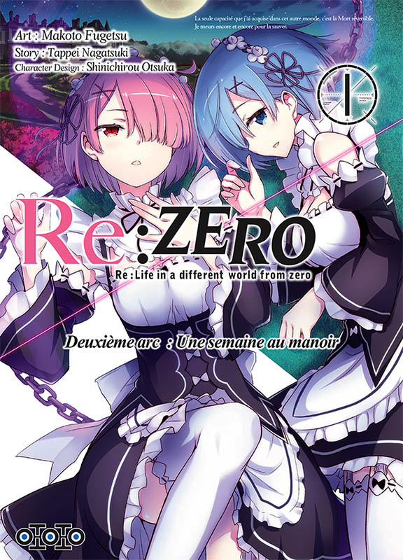  Re:Zero – 2e arc : une semaine au manoir, T1, manga chez Ototo de Nagatsuki, Matsuse