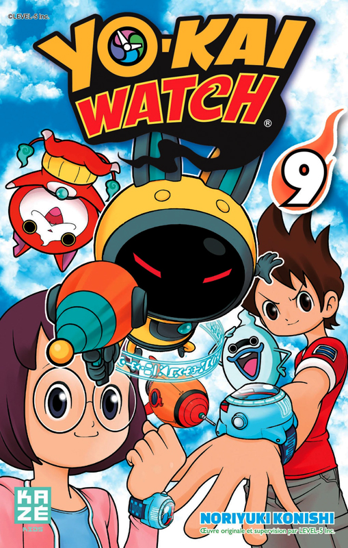  Yo-kai watch  T9, manga chez Kazé manga de Konishi, Level-5