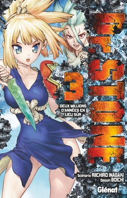  Dr Stone T3, manga chez Glénat de Inagaki, Boichi