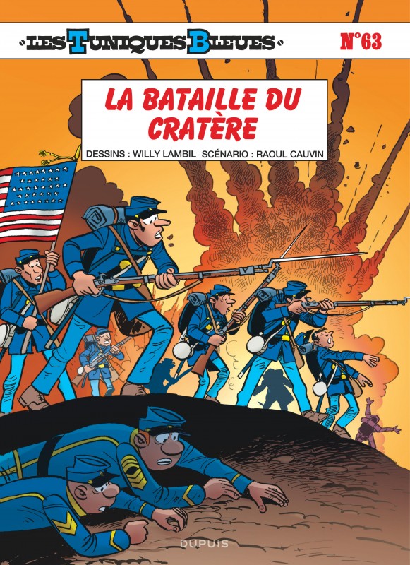 Les Tuniques bleues T63 : La bataille du cratère (0), bd chez Dupuis de Cauvin, Lambil, Léonardo
