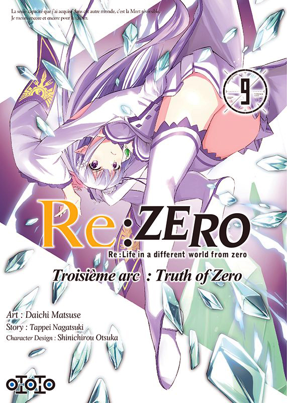  Re:Zero – 3e arc : Truth of zero, T9, manga chez Ototo de Nagatsuki, Matsuse