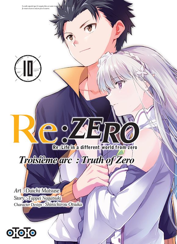  Re:Zero – 3e arc : Truth of zero, T10, manga chez Ototo de Nagatsuki, Matsuse