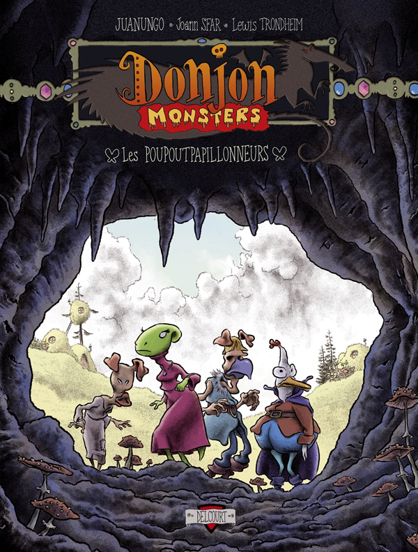  Donjon Monsters T15 : Les Poupoutpapillonneurs (0), bd chez Delcourt de Trondheim, Sfar, Juanungo