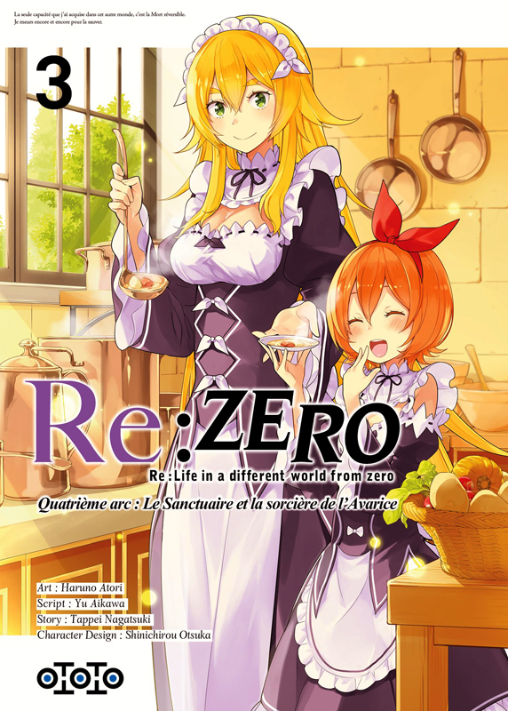  Re:Zero – 4e arc : Le Sanctuaire et la sorcière de l'Avarice, T3, manga chez Ototo de Nagatsuki, Atori