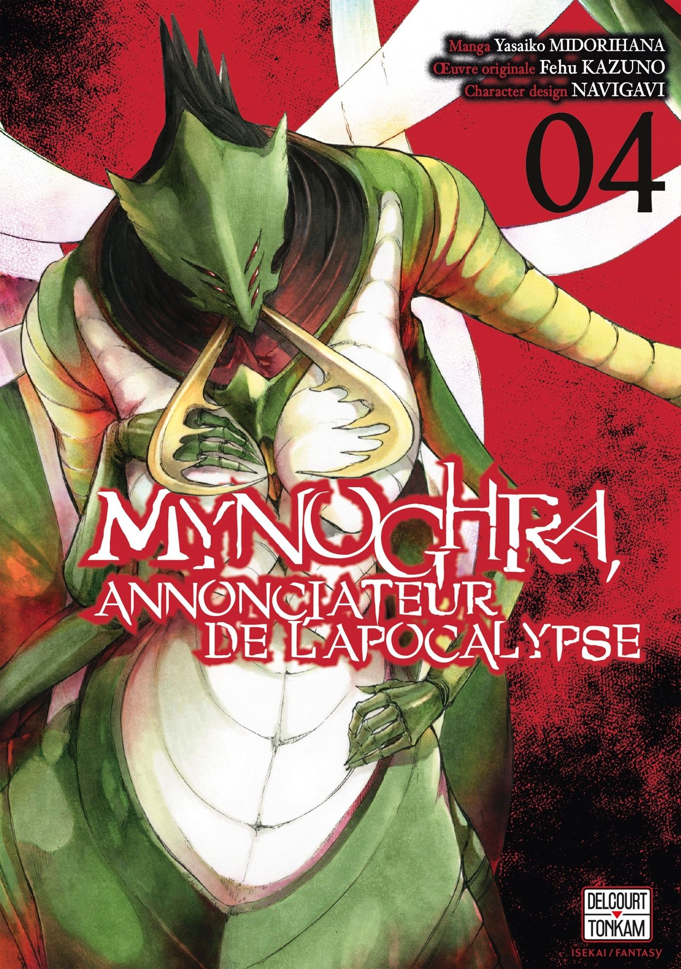 Mynoghra, annonciateur de l’apocalypse, manga chez Delcourt Tonkam de Kazuno, Midorihana, Gomi