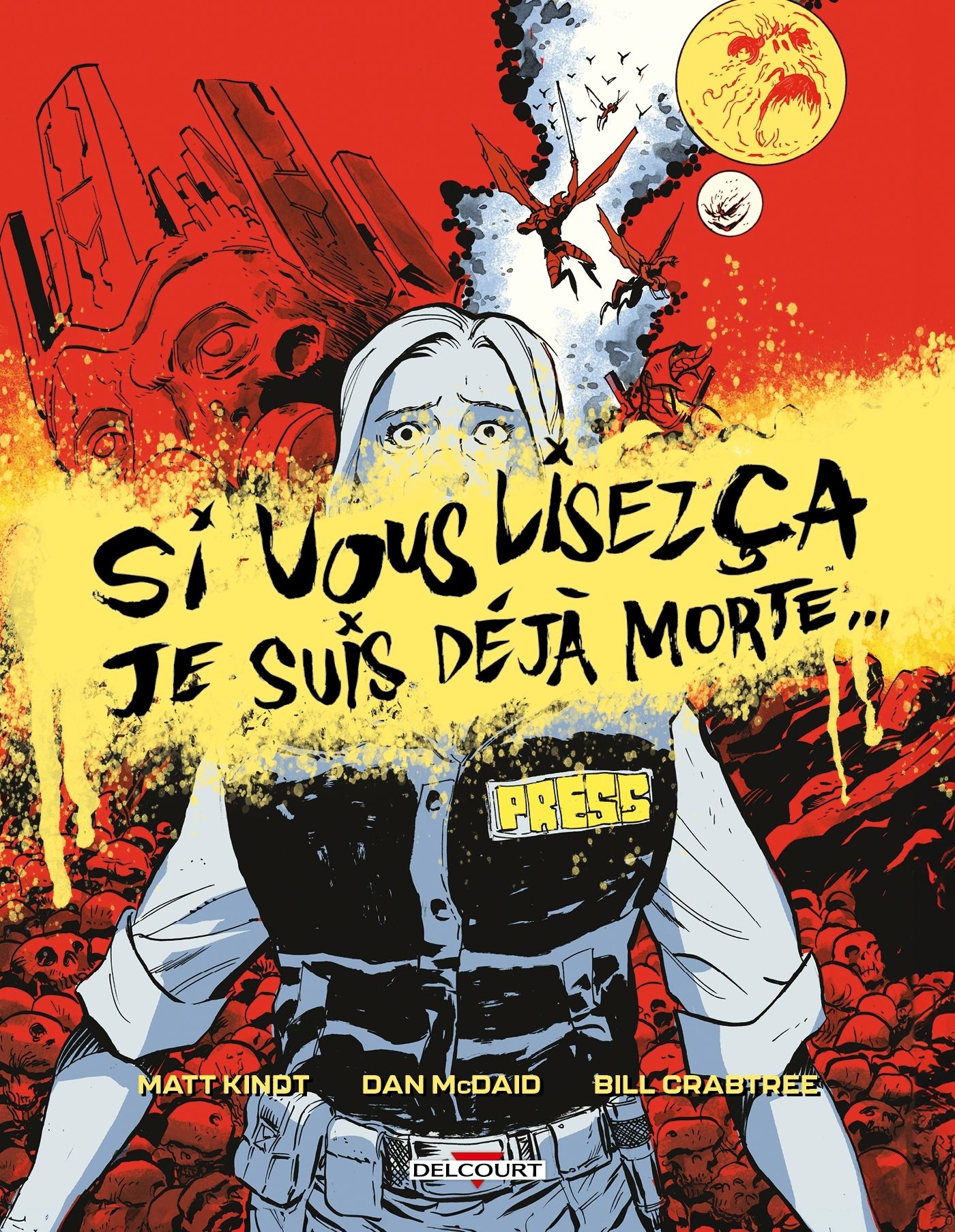Si vous lisez ça, je suis déjà morte, comics chez Delcourt de Kindt, McDaid, Crabtree