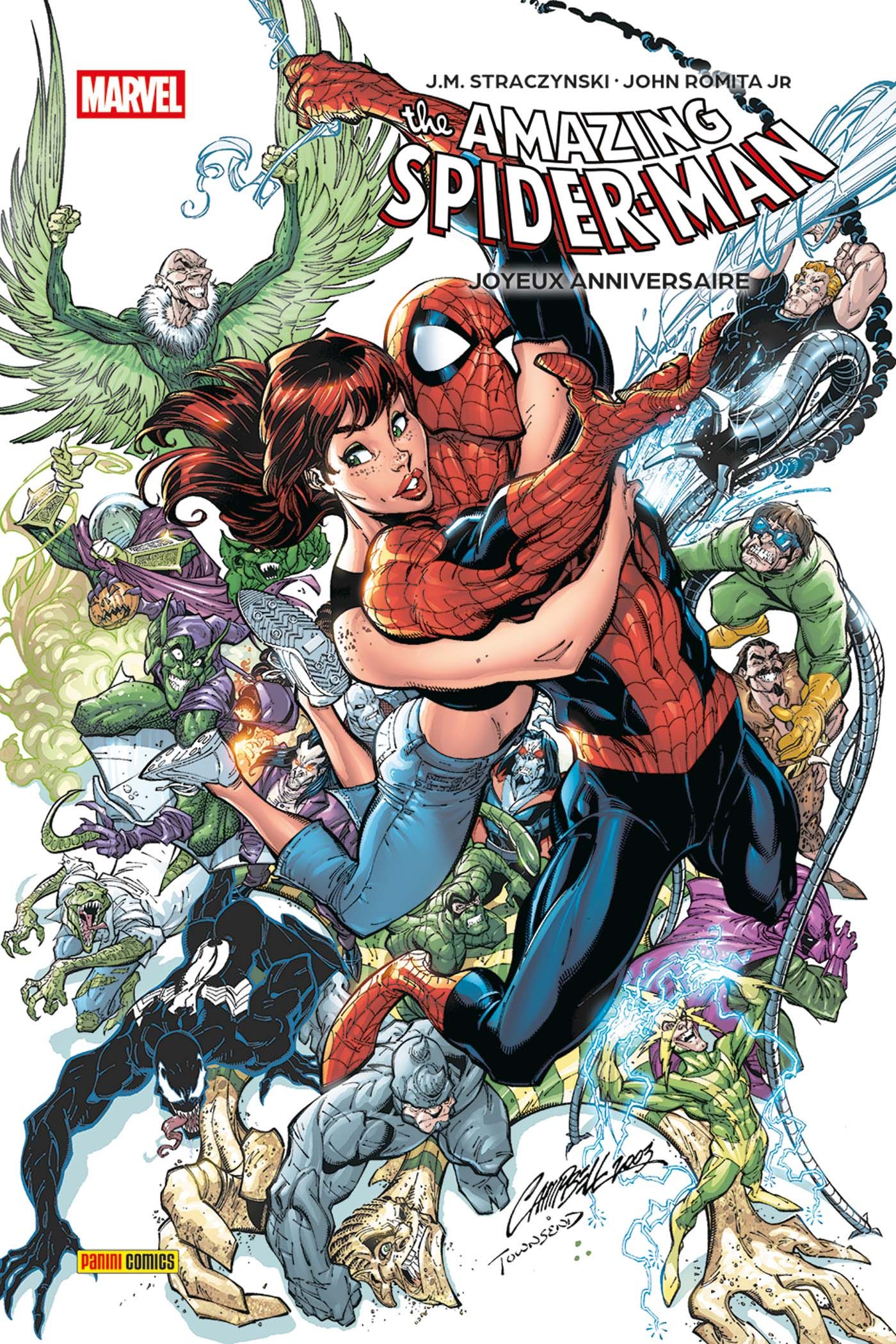  The Amazing Spider-Man T3 : Joyeux anniversaire (0), comics chez Panini Comics de Straczynski, Romita Sr, Collectif, Campbell
