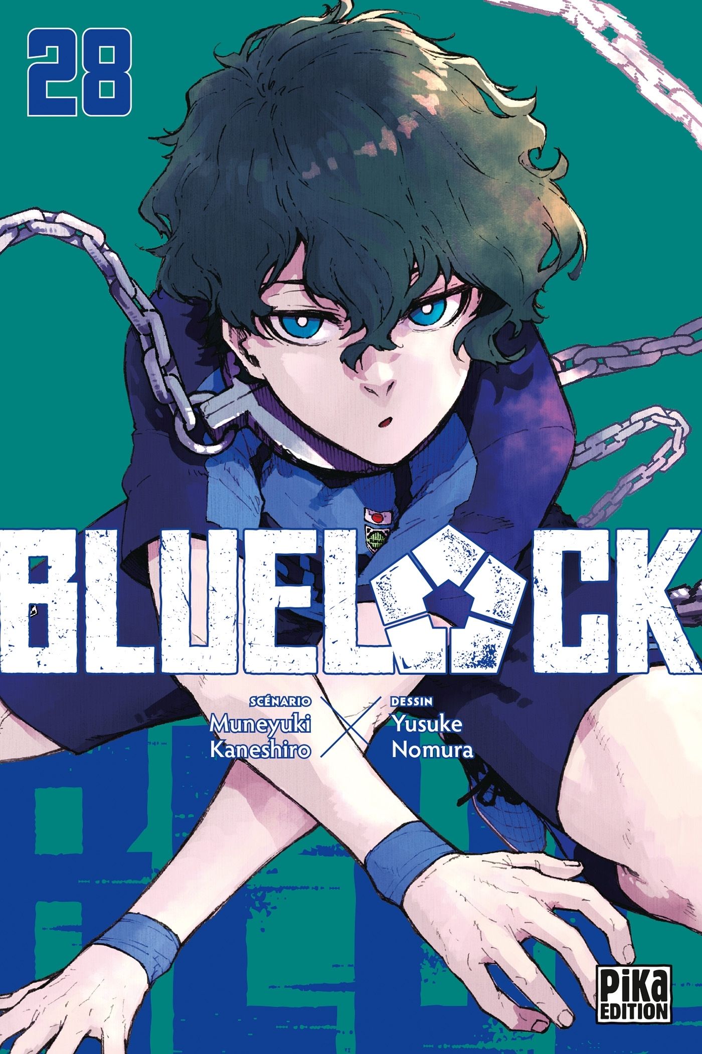  Blue lock T28, manga chez Pika de Kaneshiro, Nomura