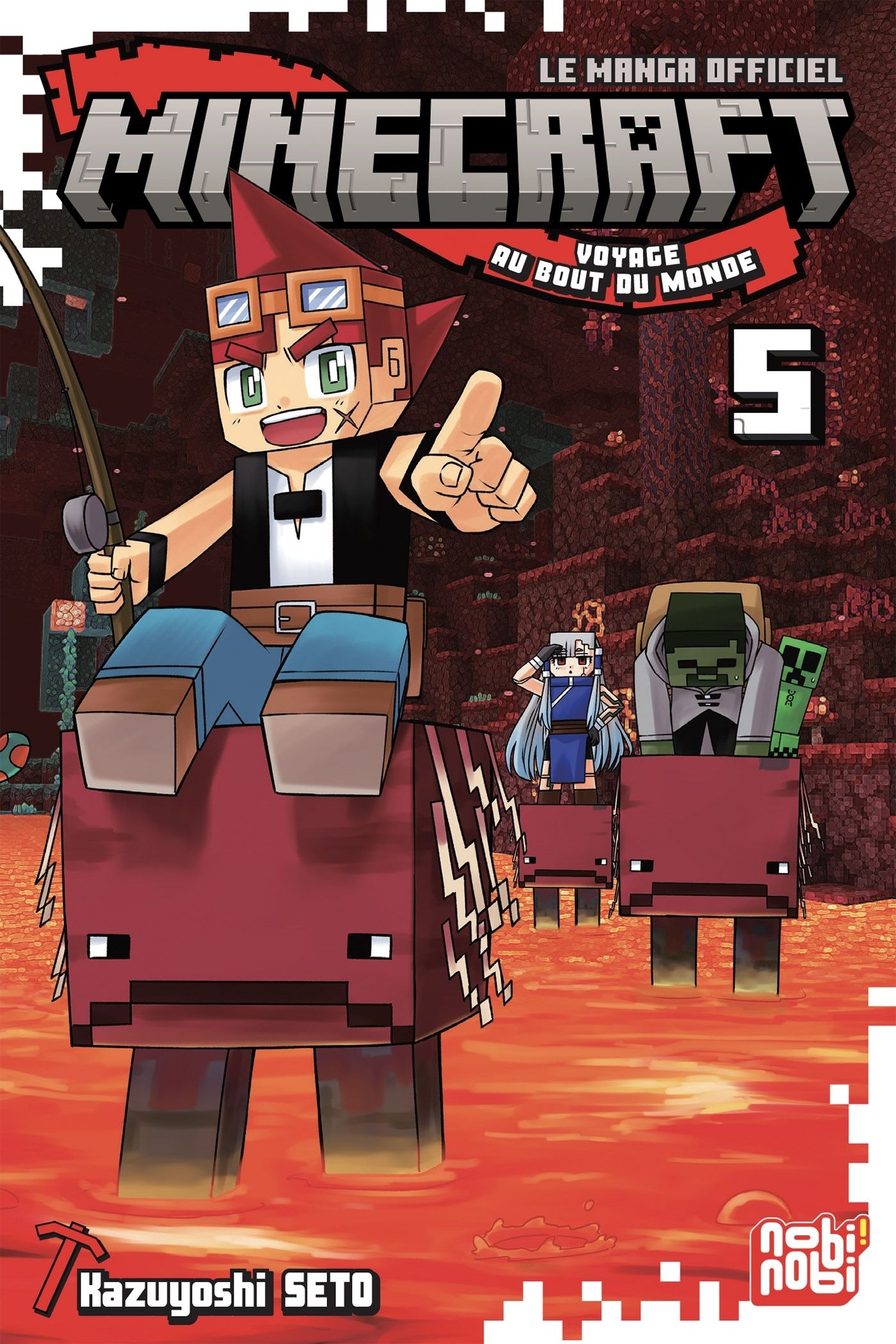 Minecraft, le manga officiel - Voyage au bout du monde T5, manga chez Nobi Nobi! de Seto