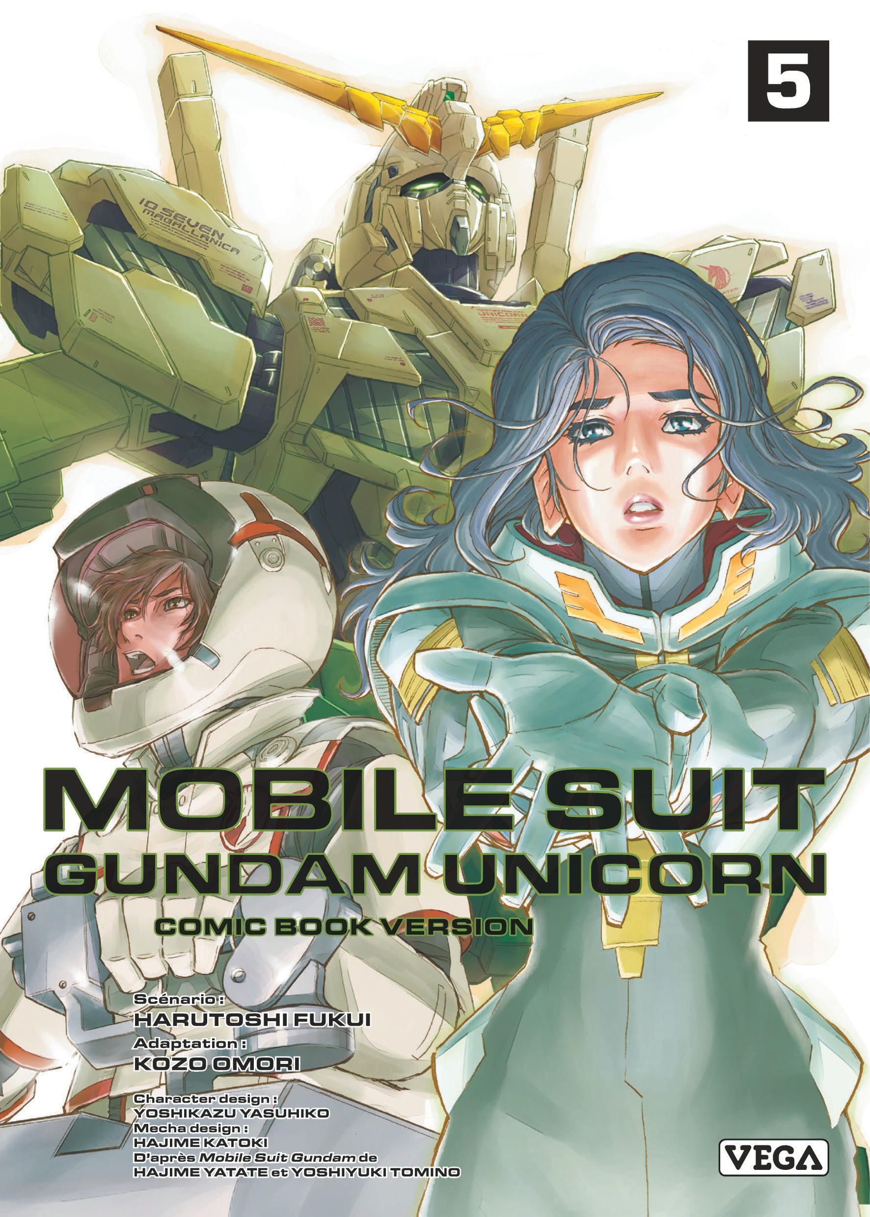 Mobile Suit Gundam Unicorn T5, manga chez Vega de Harutoshi, Yasuhiko, Omori