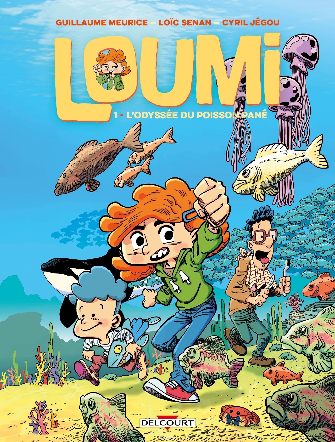  Loumi T1 : L'odyssée du poisson pané (0), bd chez Delcourt de Meurice, Senan, Jégou