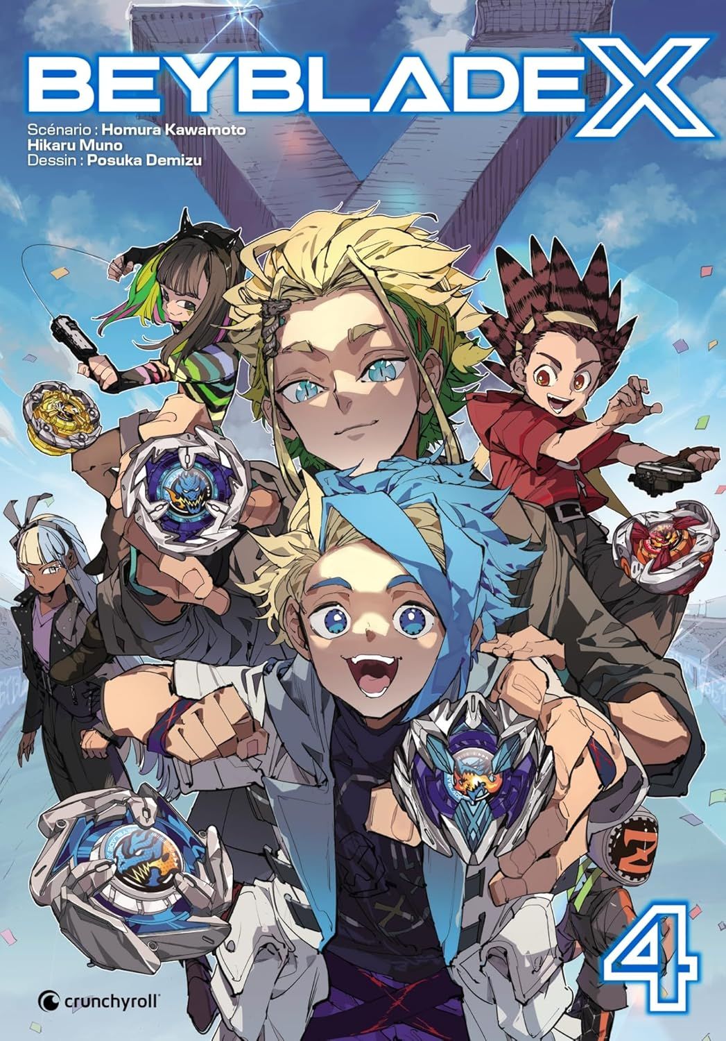Beyblade X T4, manga chez Crunchyroll de Kawamoto, Muno, Demizu