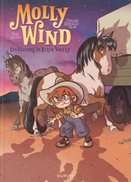  Molly Wind, bibliothécaire du far west T3 : Les voleurs de Black Valley (0), bd chez Dupuis de Gonzalez Vilar, Galmés, Vicente