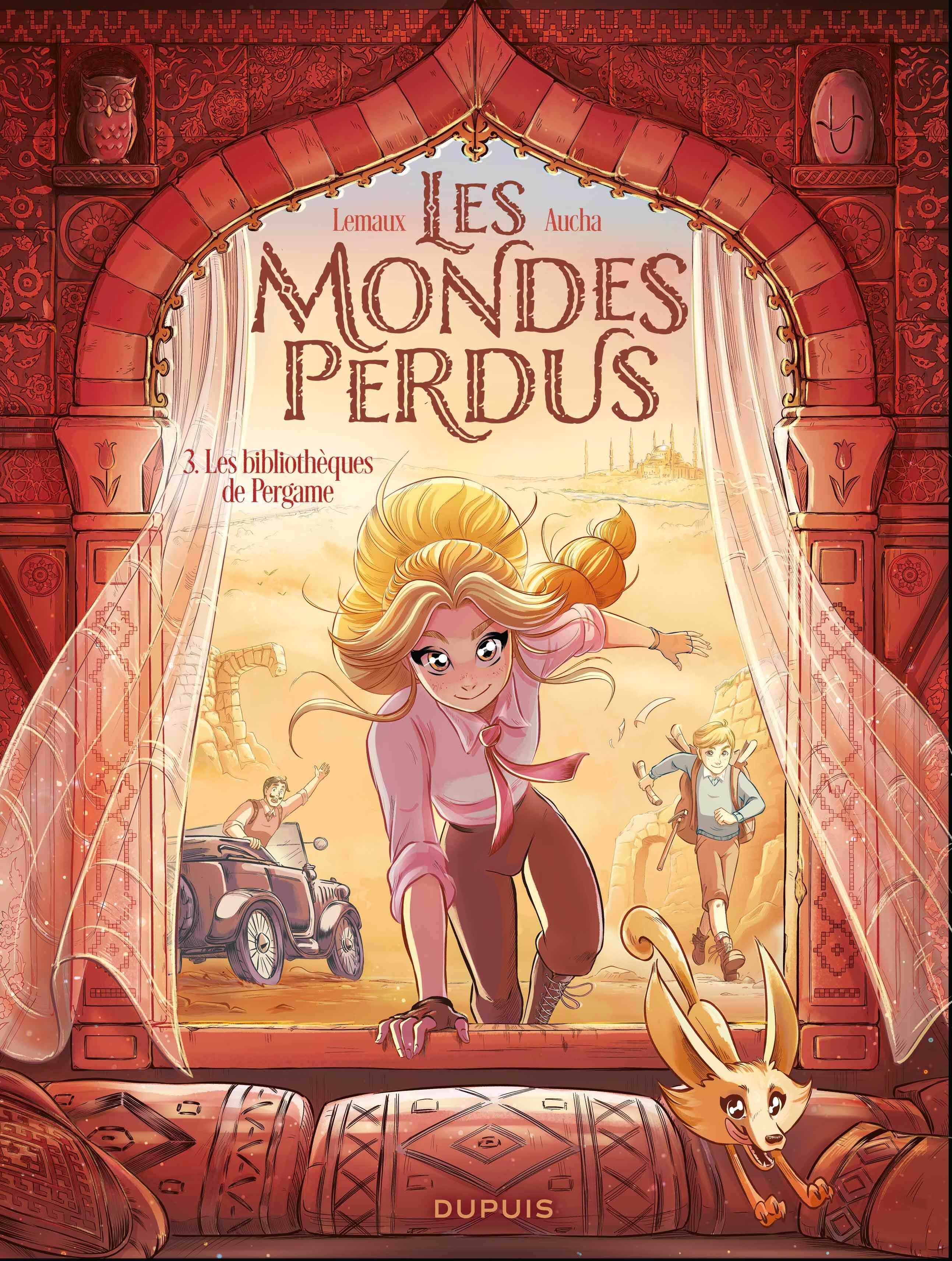 Les Mondes perdus T3 : Les bibliothèques de Pergame (0), bd chez Dupuis de Aucha, Lemaux-Piedfert, Kaori