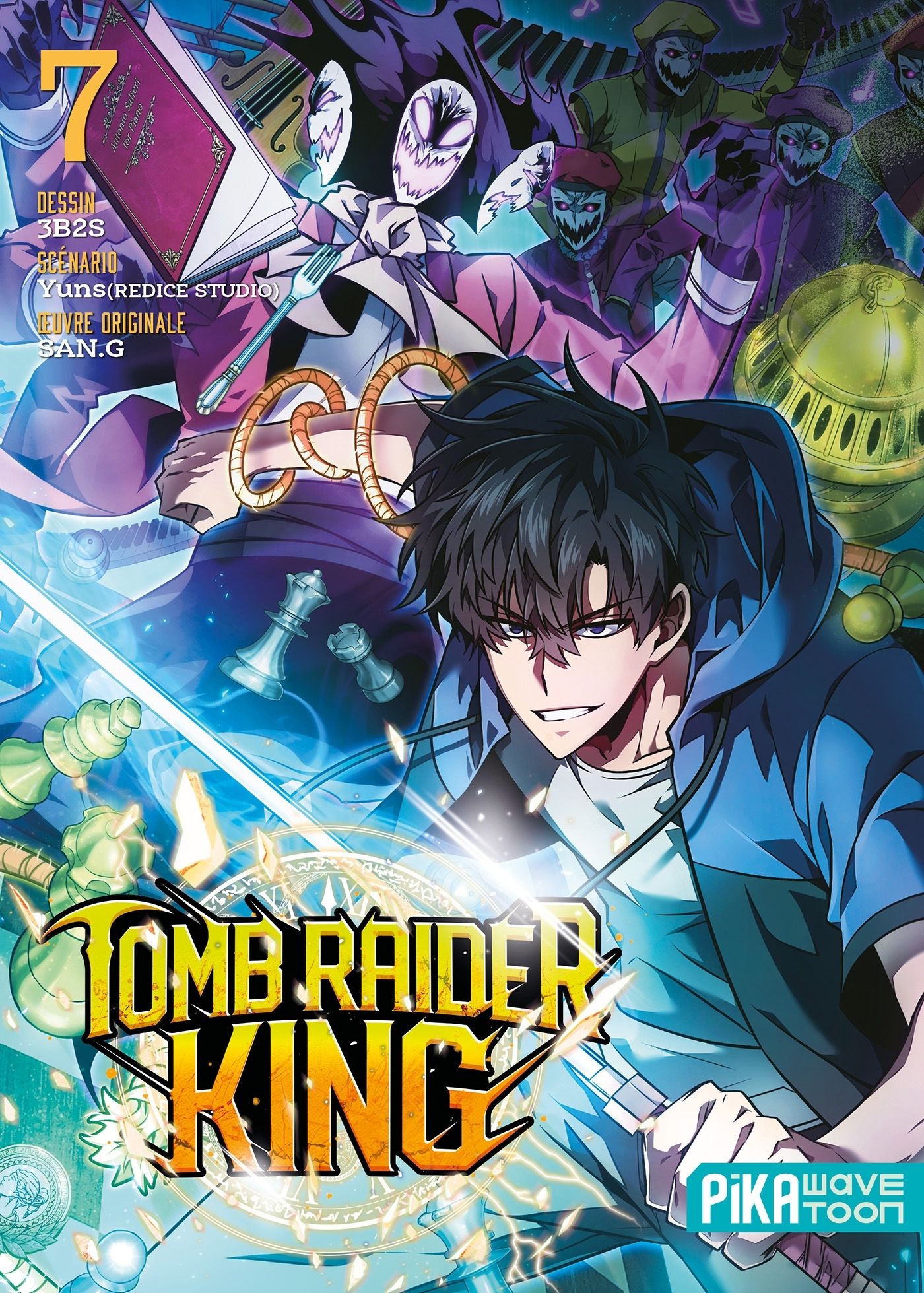  Tomb Raider King T7, manga chez Pika de SAN.G, Yuns (Redice Studio), 3B2D