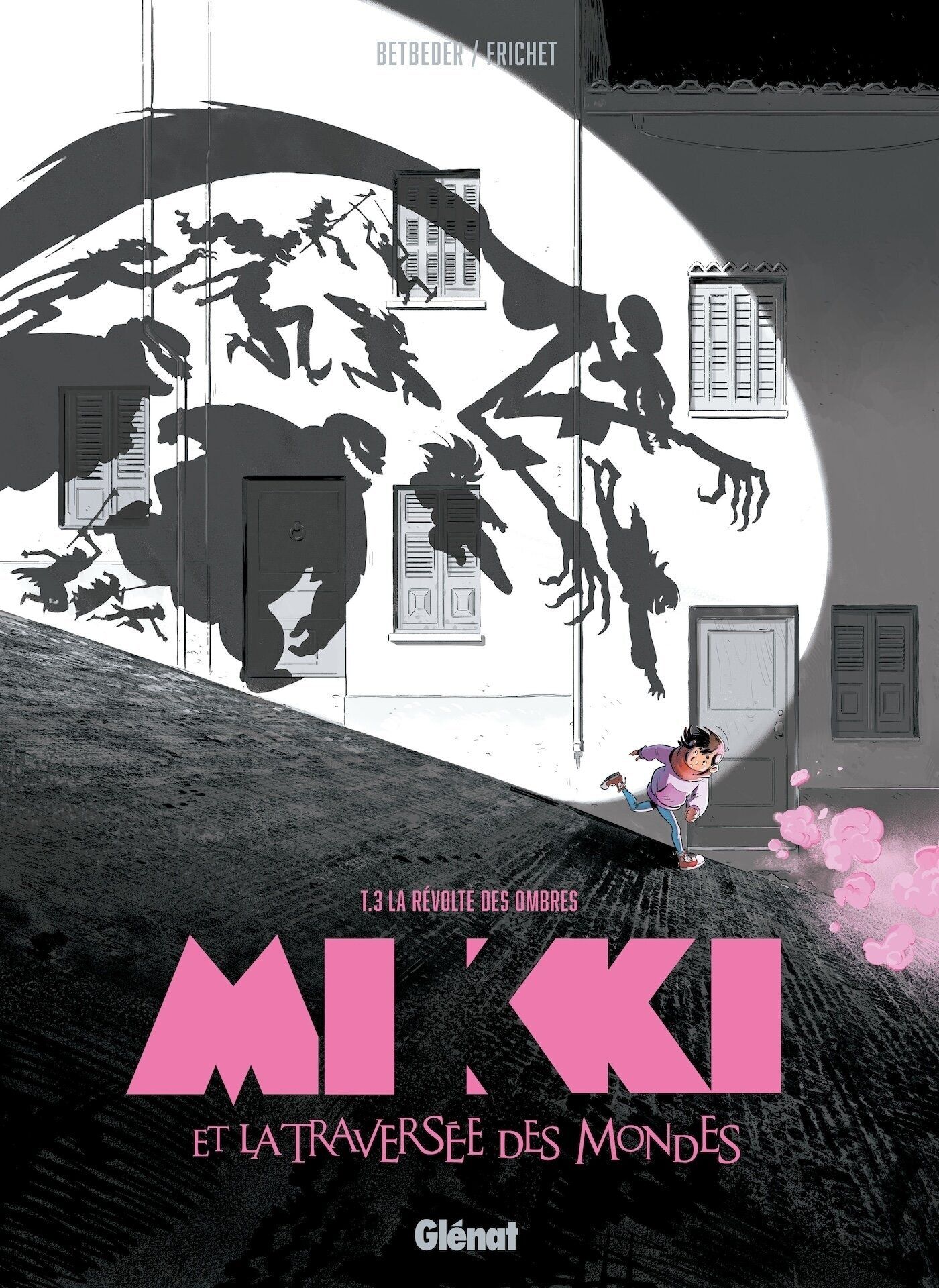  Mikki et la traversée des mondes T3 : la révolte des ombres (0), bd chez Glénat de Betbeder, Frichet
