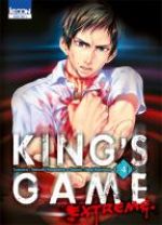  King’s game extreme T4, manga chez Ki-oon de Kanazawa, Kuriyama