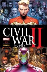  Civil War II Extra  T1, comics chez Panini Comics de Bowers, Abnett, Sims, Romero, Laiso, Mrva, Guru efx, Cheung