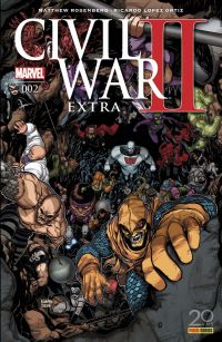  Civil War II Extra  T2, comics chez Panini Comics de Rosenberg, Talajic, Sherman, Marzan jr, Ortiz, Lopes, Fabela, Mrva, Kuder