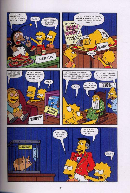 Les  Simpson - Fiesta estivale T1 : C'est de la bombe (0), comics chez Casterman de Trainor, Dorkin, Yambar, Digerolamo, Groening, Ortiz, Asprec, Nilges, Ho, Delaney, Ungar, Hamill, Stanley, Villanueva