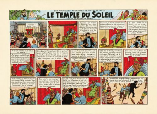 La Malédiction de Rascar Capac T2 : Les secrets du temple du soleil (0), bd chez Casterman de Goddin, Hergé
