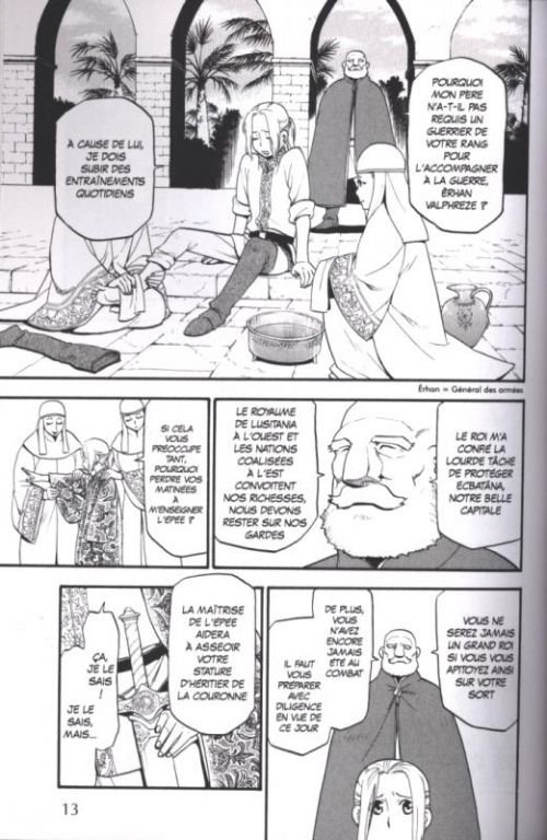 The Heroic Legend of Arslân T1, manga chez Kurokawa de Tanaka, Arakawa