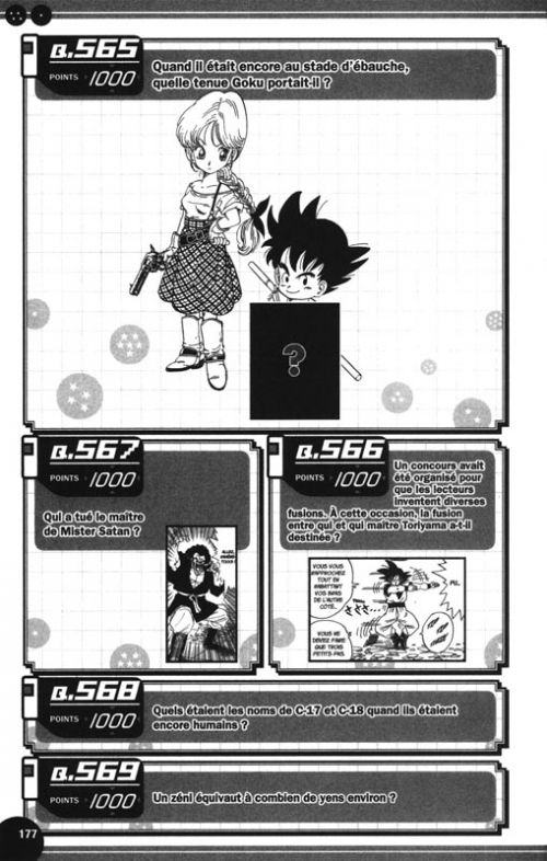  Dragon Ball Z Quiz book  T1, manga chez Glénat de Toriyama