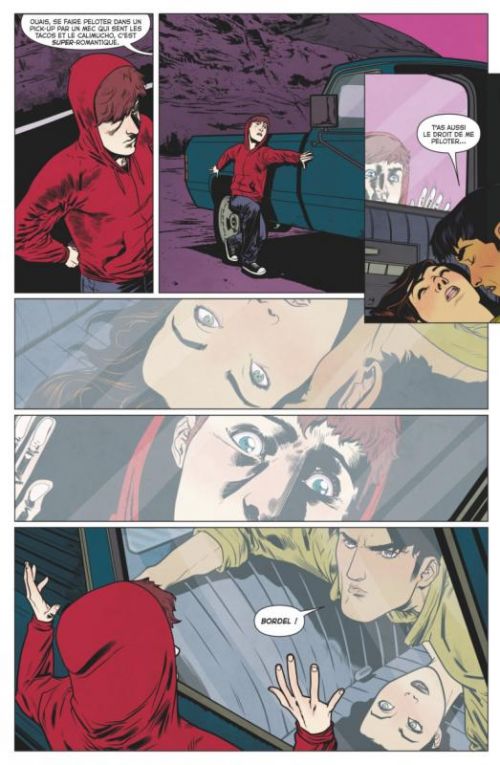  Never Go Home T1 : La cavale de Duncan et Maddie (0), comics chez Glénat de Rosenberg, Kindlon, Hood, Scurti, Boss