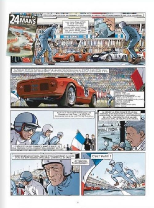  24 heures du Mans T2 : 1964-1967 : Le Duel Ferrari-Ford (0), bd chez Glénat de Bernard, Paquet, Papazoglakis, Cinna