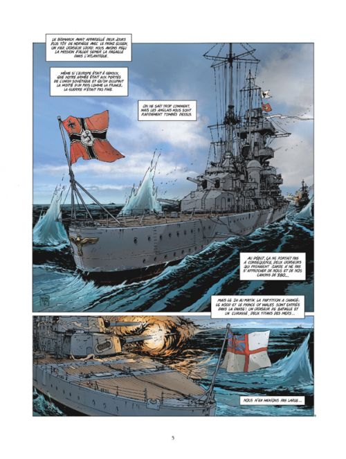 Les Grandes batailles navales T12 : Le Bismarck (0), bd chez Glénat de Delitte
