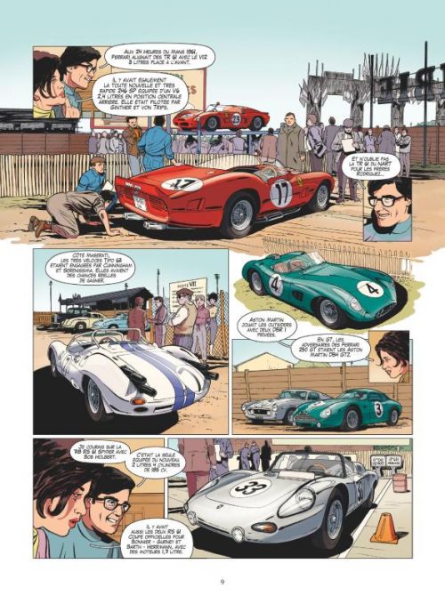 24 heures du Mans : Anthologie sixties (0), bd chez Glénat de Daoudi, Bernard, Papazoglakis, Paquet, Cinna