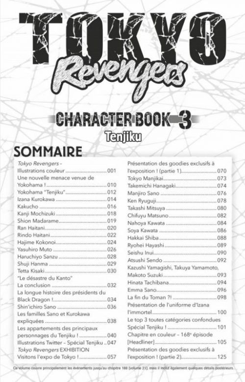 Tokyo revengers  : Character Book 3 - Tenjiku (0), manga chez Glénat de Wakui