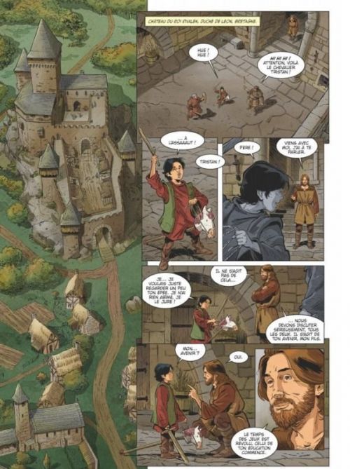  Tristan & Iseult T1 : Le Château de Tintagel (0), bd chez Glénat de Bruneau, Baiguera, Poli, Smulkowski, Grella