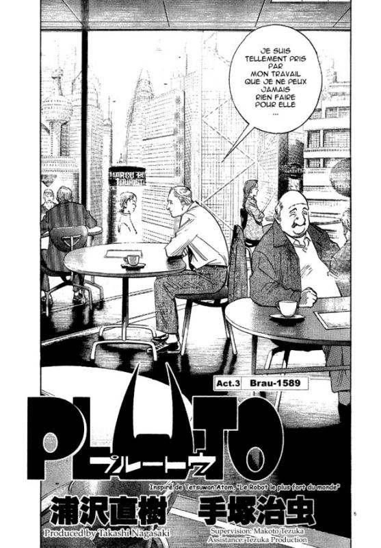  Pluto T1, manga chez Kana de Nagasaki, Tezuka, Urasawa